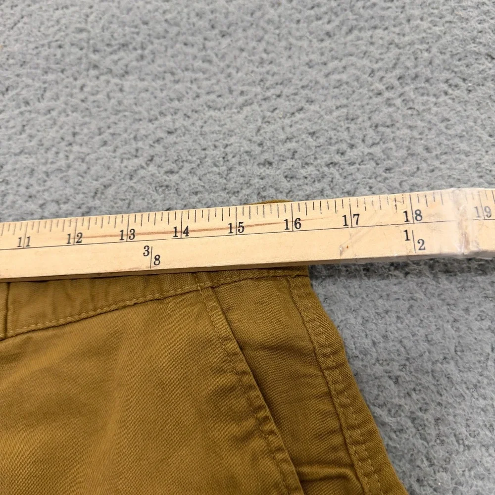 Zara Man Chino Shorts Mens 32 Brown Cotton Linen Blend NEW
